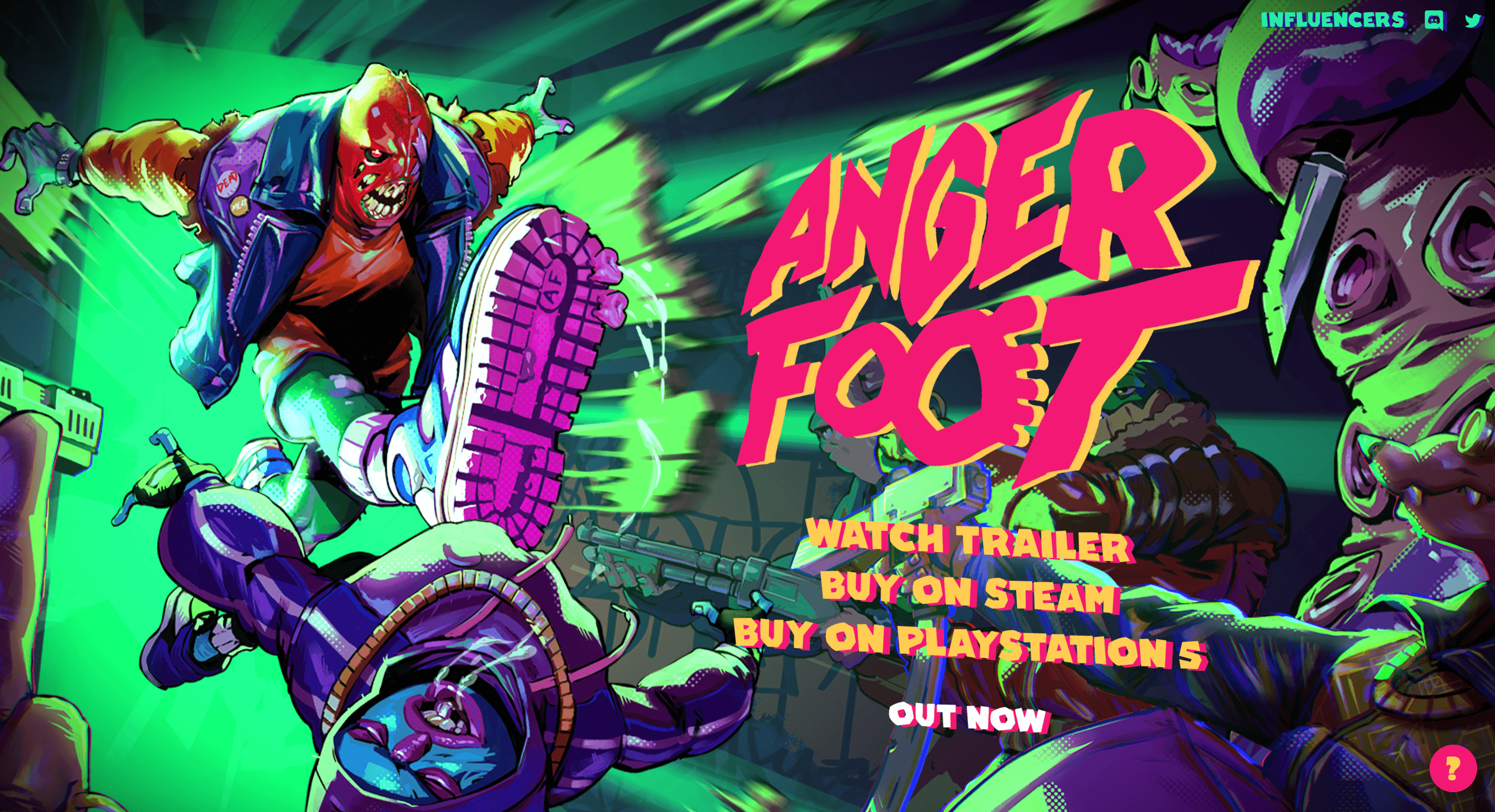 Anger Foot website screenshot