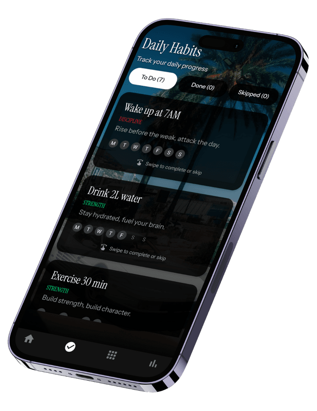Empire Launch App Preview - Daily Habits Tracking Interface