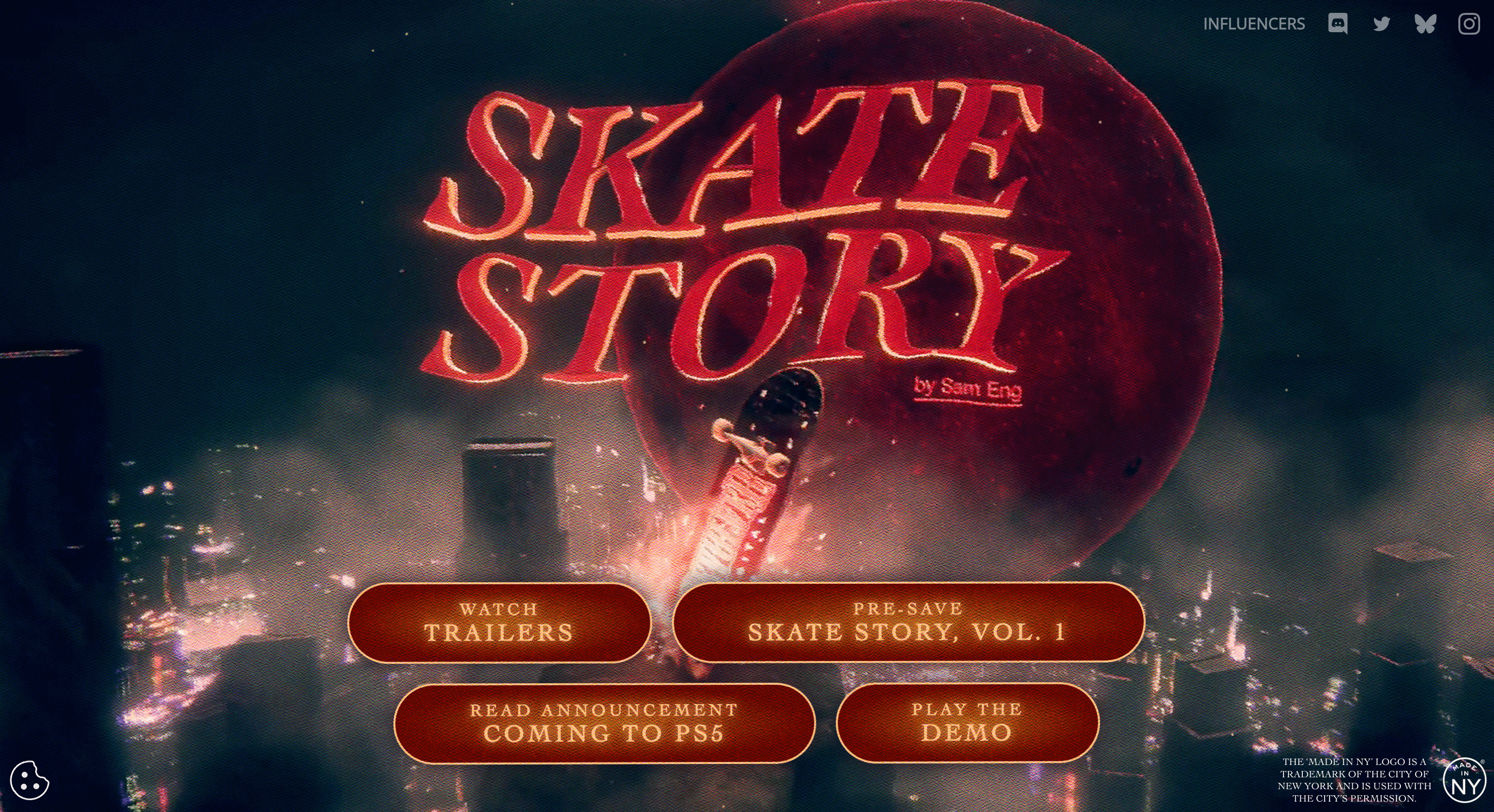 Skate Story website screenshot
